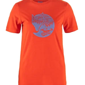 Fjällräven T-Shirt Abisko Wool Fox, Flame Orange-Ultramarine Preis Gesenkt